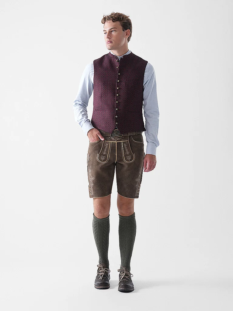 Gweih & Silk Lederhose Karlo Braun | 56-image